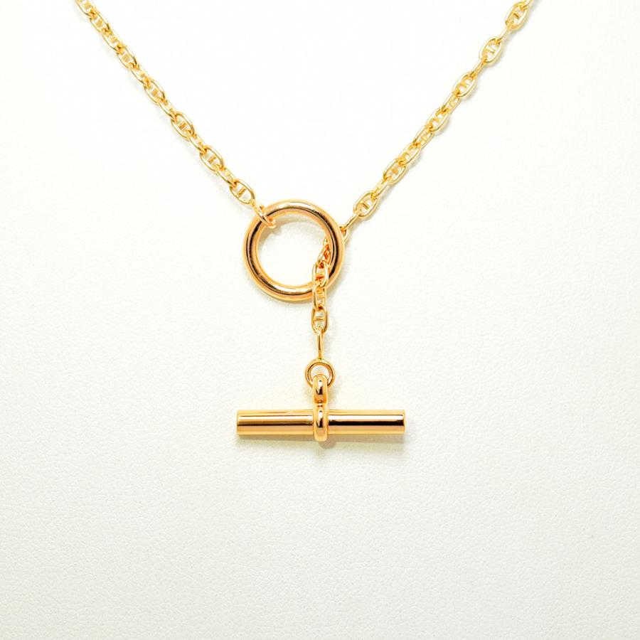 HERMES エルメス ネックレス ファランドール ラリアット K18PG HERMES エルメス ネックレス ファランドール ラリアット K18PG