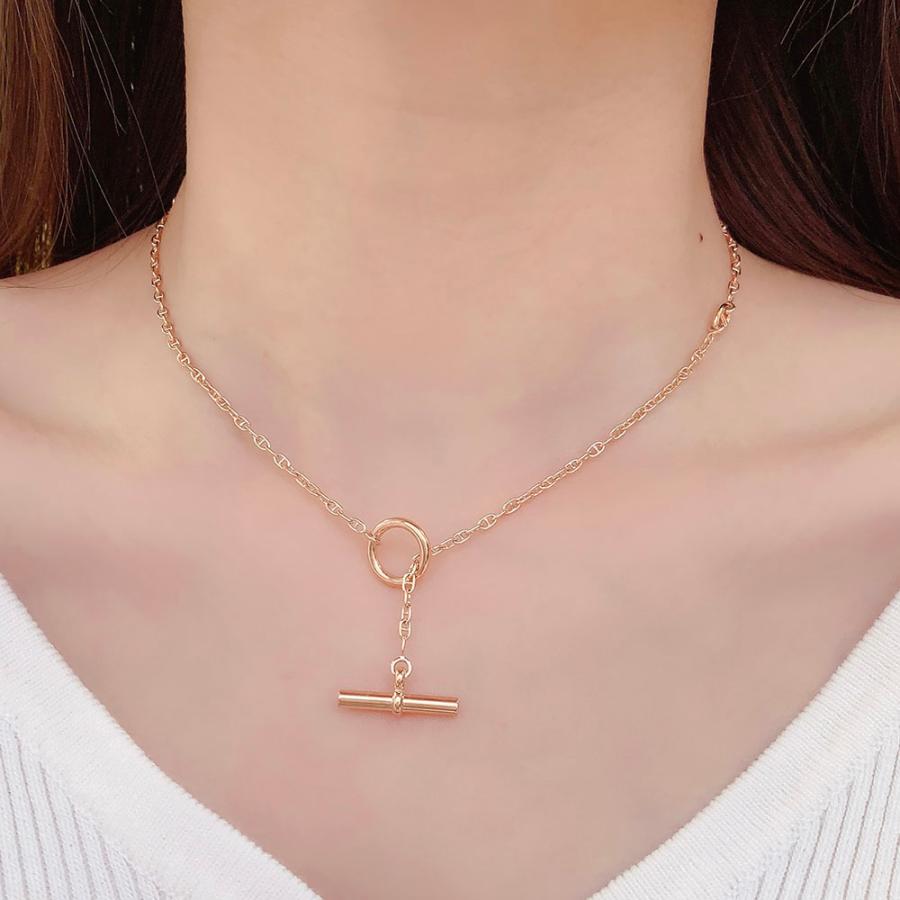 HERMES エルメス ネックレス ファランドール ラリアット K18PG HERMES エルメス ネックレス ファランドール ラリアット K18PG