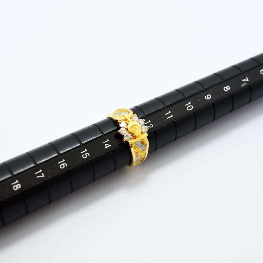 ダイヤモンド 0.30 リング K18 スリーカラー 約13号 新品磨き