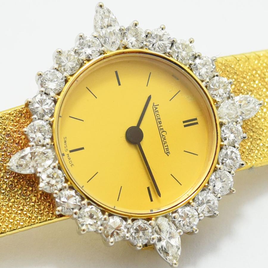 ジャガー・ルクルト18金WGフルダイヤ手巻きレディース