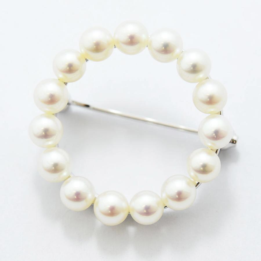 MIKIMOTO ミキモト ブローチ サークル 真珠 4.3mm パール SV MIKIMOTO ミキモト ブローチ サークル 真珠 4.3mm パール SV