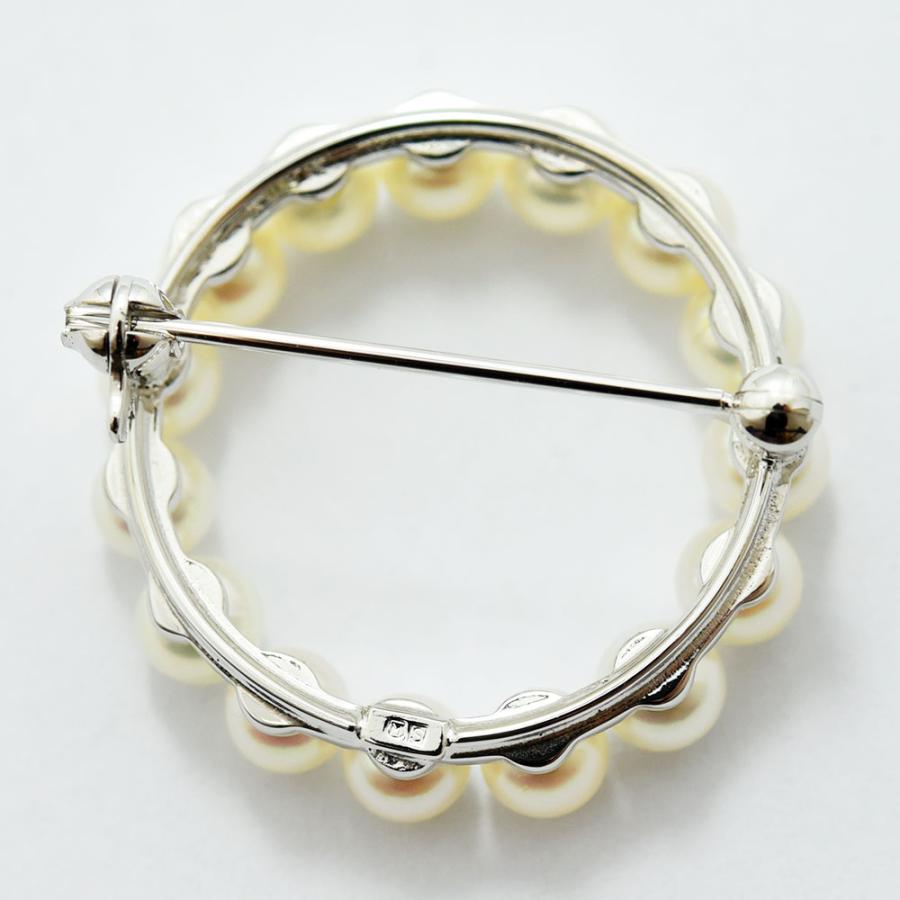 MIKIMOTO ミキモト ブローチ サークル 真珠 4.3mm パール SV MIKIMOTO ミキモト ブローチ サークル 真珠 4.3mm パール SV