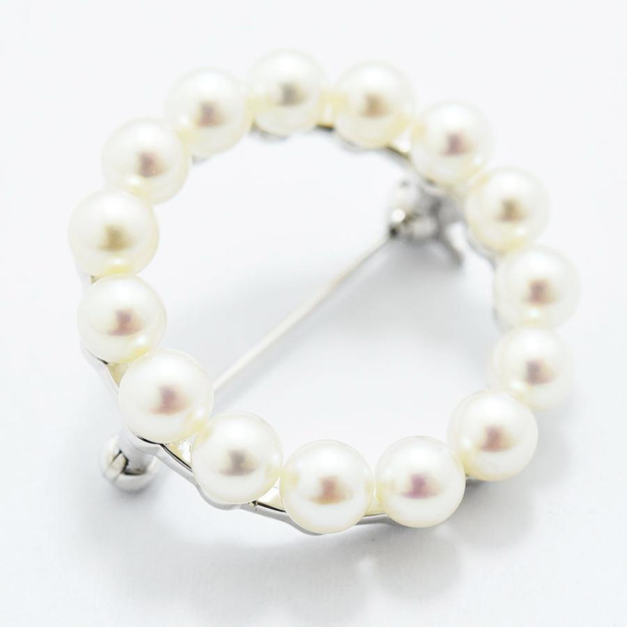 MIKIMOTO ミキモト ブローチ サークル 真珠 4.3mm パール SV MIKIMOTO ミキモト ブローチ サークル 真珠 4.3mm パール SV