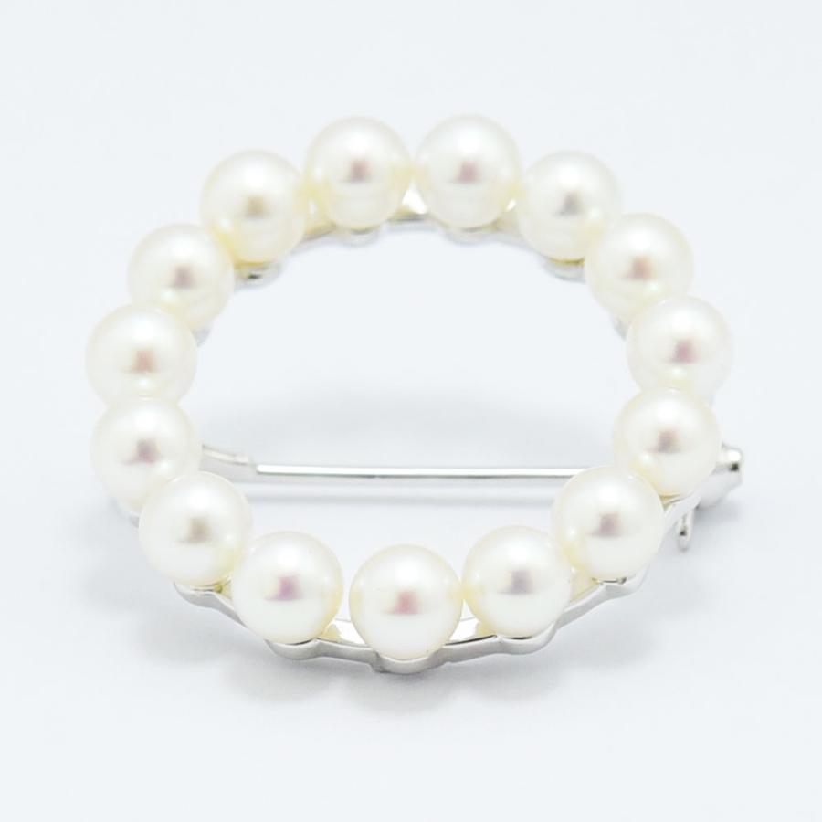 MIKIMOTO ミキモト ブローチ サークル 真珠 4.3mm パール SV MIKIMOTO ミキモト ブローチ サークル 真珠 4.3mm パール SV