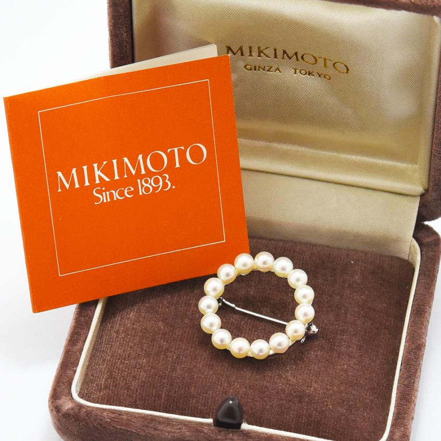 MIKIMOTO ミキモト ブローチ サークル 真珠 4.3mm パール SV MIKIMOTO ミキモト ブローチ サークル 真珠 4.3mm パール SV