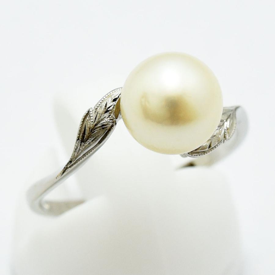 MIKIMOTO　K14 真珠　パール　リング K14 ミキモトパールリング ホワイトパール8.2㎜ 14.5号 | 中古通販