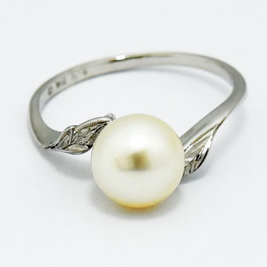 MIKIMOTO（ミキモト） リング 指輪 真珠 8.2mm パール K14WG 約15号