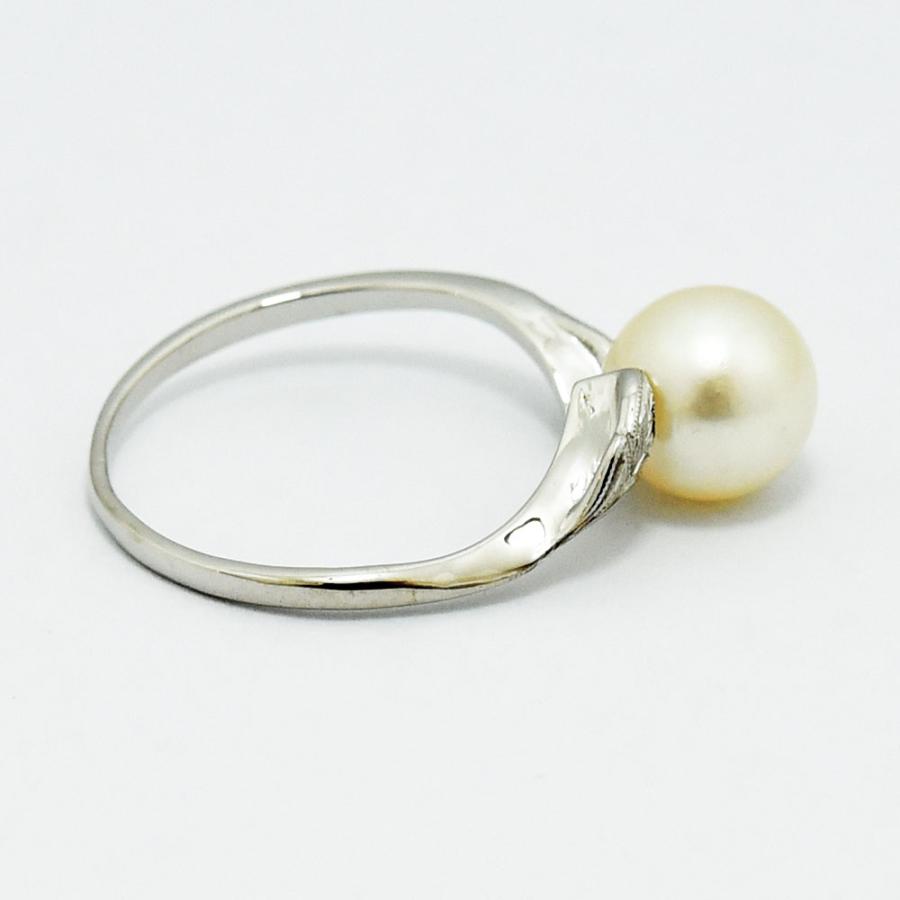 MIKIMOTO ミキモト K14WG アコヤパール リング 7.5㎜ 12号 【公式通販】