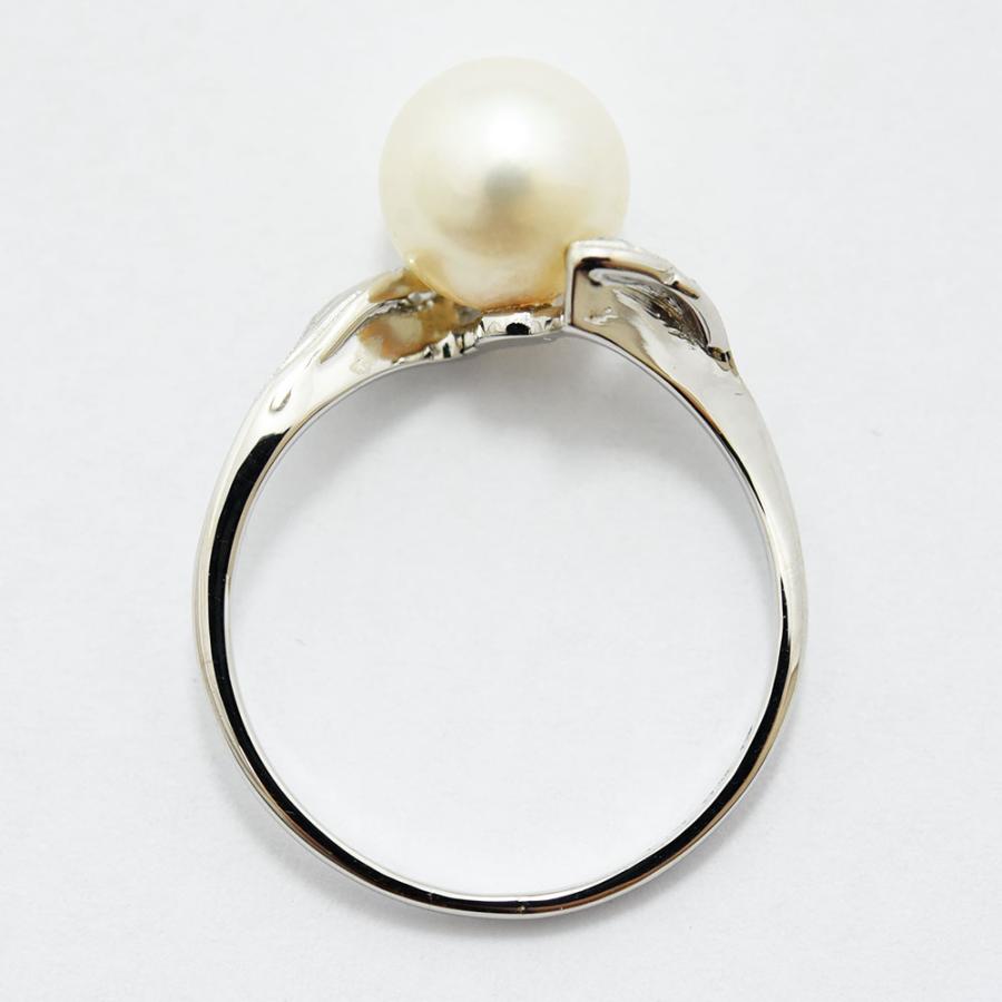 MIKIMOTO（ミキモト） リング 指輪 真珠 8.2mm パール K14WG 約15号