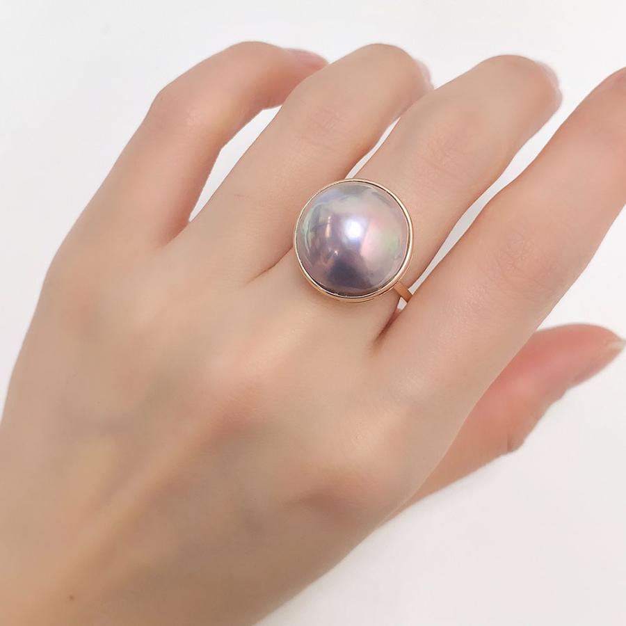 TASAKI タサキ リング 田崎 マベパール 真珠 K14PG 約13号 新品仕上げ  