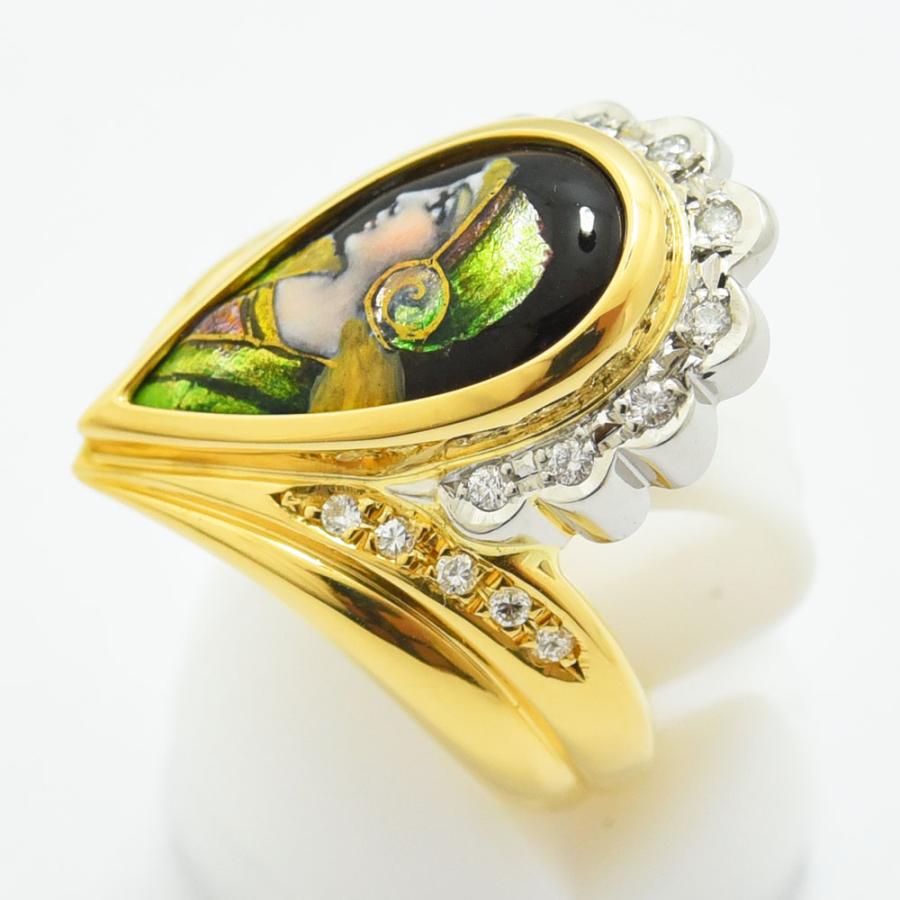 18金 指輪 7g K18 6.6mm幅 7号 喜平チェーンリング 新品 18金 喜平リング 指輪