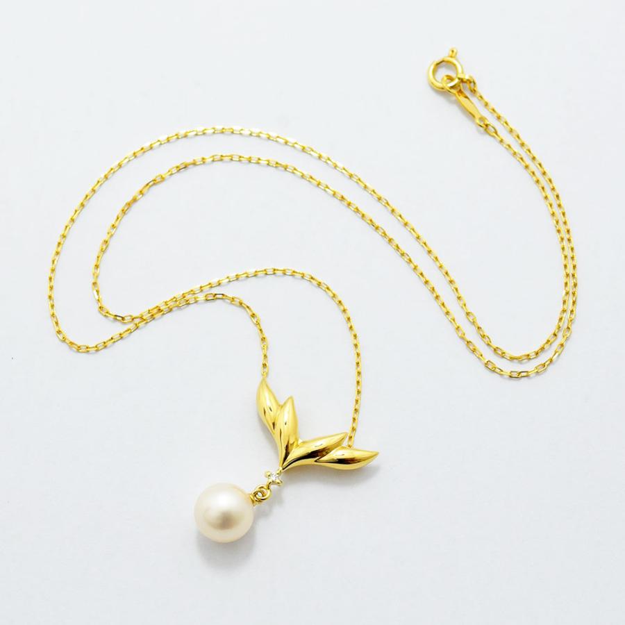 MIKIMOTO（ミキモト） ネックレス あこや真珠 7.7mm ダイヤモンド