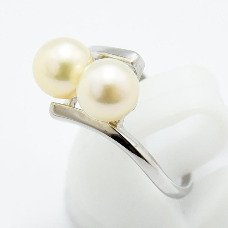 ミキモト リング MIKIMOTO 指輪 真珠 6.3mm パール SV シルバー 約10号 