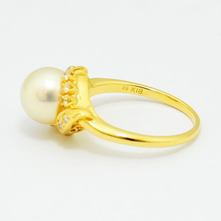 MIKIMOTO（ミキモト） リング 指輪 あこや真珠 8.6mm ダイヤモンド