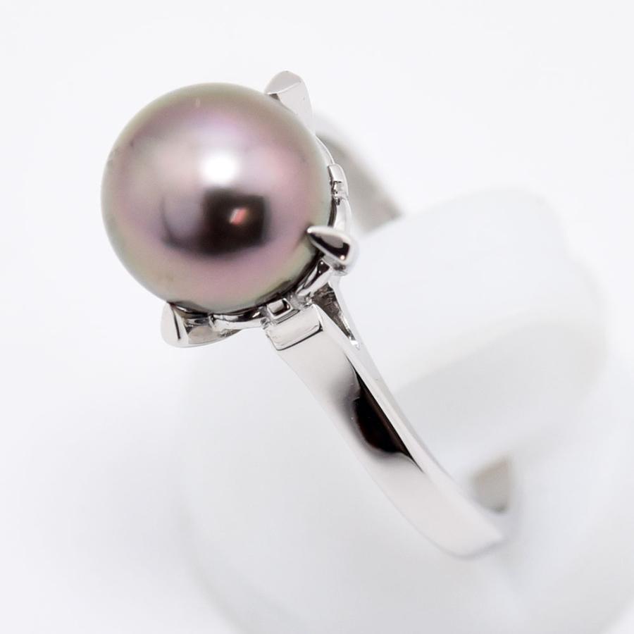 TASAKI（タサキ） リング 田崎 黒蝶真珠 8.5mm 真珠 南洋 パール PT900 