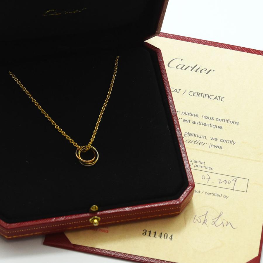 Cartier カルティエ ネックレス トリニティ スリーカラー K18 Cartier カルティエ ネックレス トリニティ スリーカラー K18