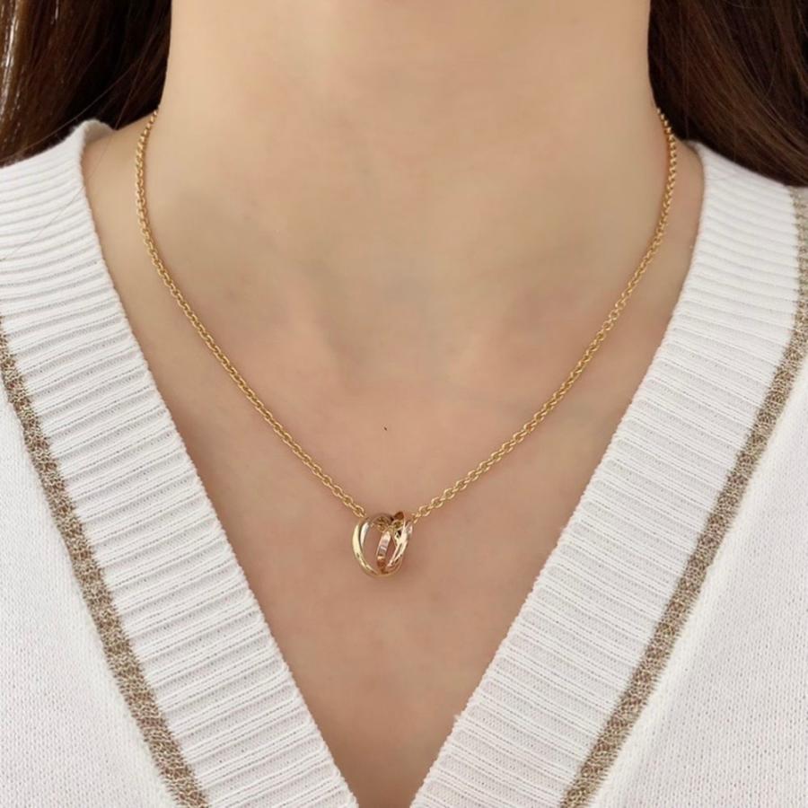 Cartier カルティエ ネックレス トリニティ スリーカラー K18 Cartier カルティエ ネックレス トリニティ スリーカラー K18