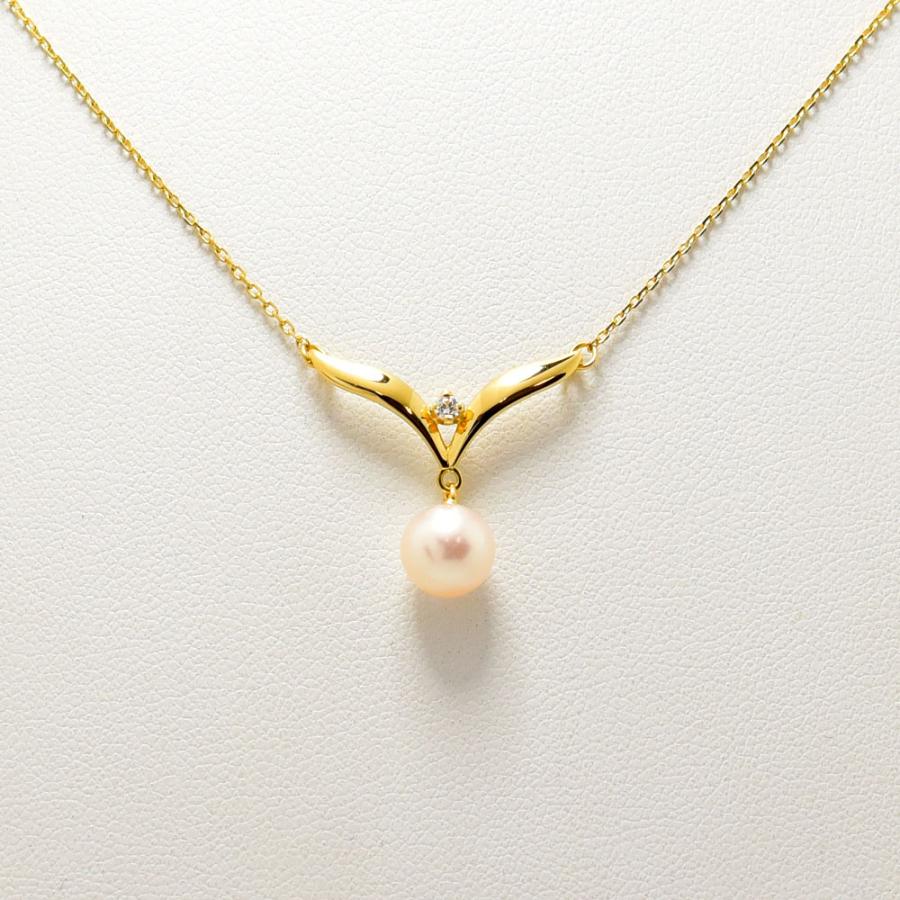 MIKIMOTO（ミキモト） ネックレス あこや真珠 7.0mm ダイヤモンド