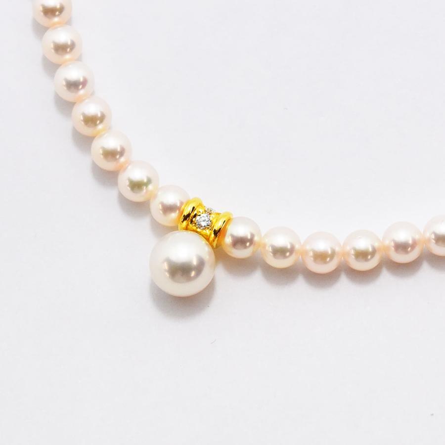 ミキモト　ダイヤモンド　アコヤ真珠　約6.4mm ネックレス MIKIMOTO（ミキモト） ネックレス あこや真珠 ダイヤモンド アコヤ
