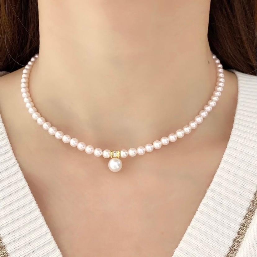 値下げ中✨新品未使用美品❤️ヴィンテージMIKIMOTO K24仕上げ 本真珠 MIKIMOTO（ミキモト） （新品仕上げ済）ミキモト ステーション パール