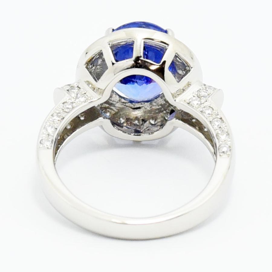 タンザナイト 3.36 ダイヤモンド 0.50 リング PT900 約11.5号 新品磨き