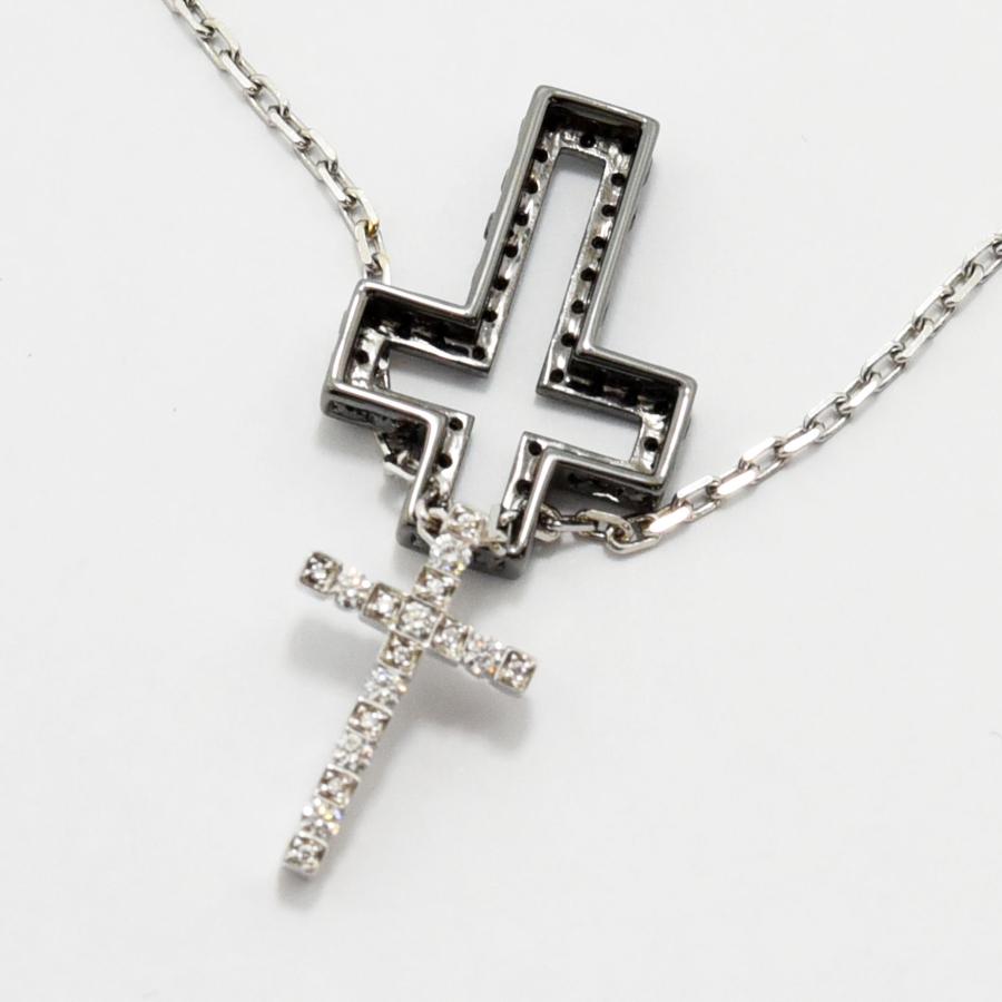 【値下げ不可】ダミアーニ クロス ダイヤ ネックレス K18PG ベルエポック 値下げ不可】ダミアーニ クロス ダイヤ ネックレス K18PG ベルエポック