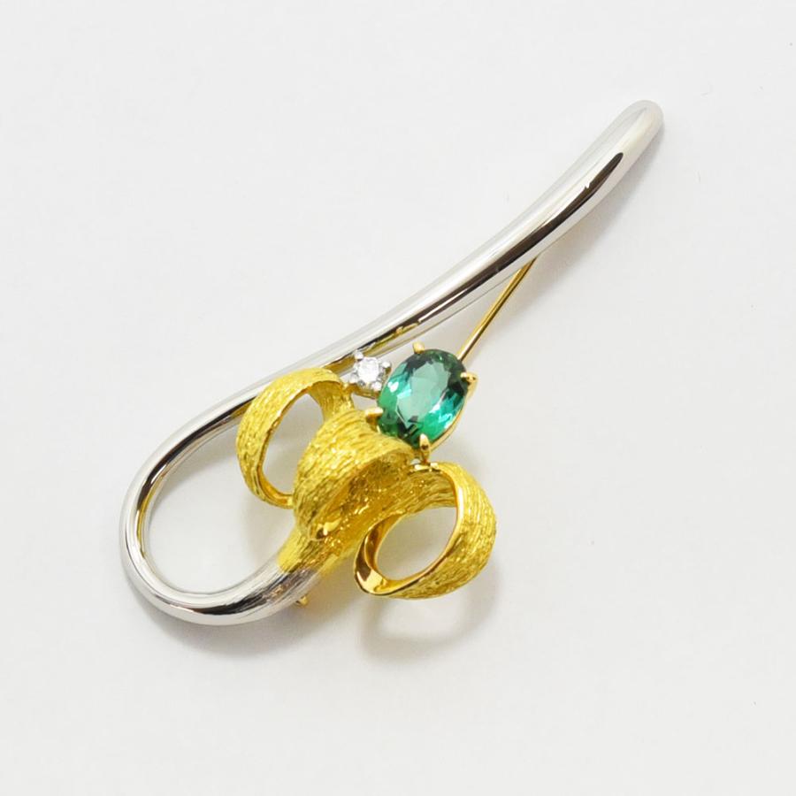 TASAKI（タサキ） ブローチ 田崎 花 フラワー トルマリン 1.74