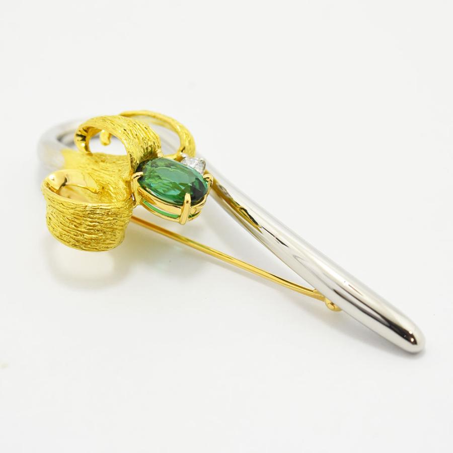 TASAKI（タサキ） ブローチ 田崎 花 フラワー トルマリン 1.74