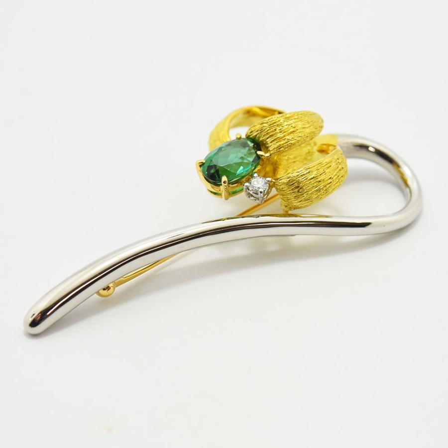 TASAKI（タサキ） ブローチ 田崎 花 フラワー トルマリン 1.74