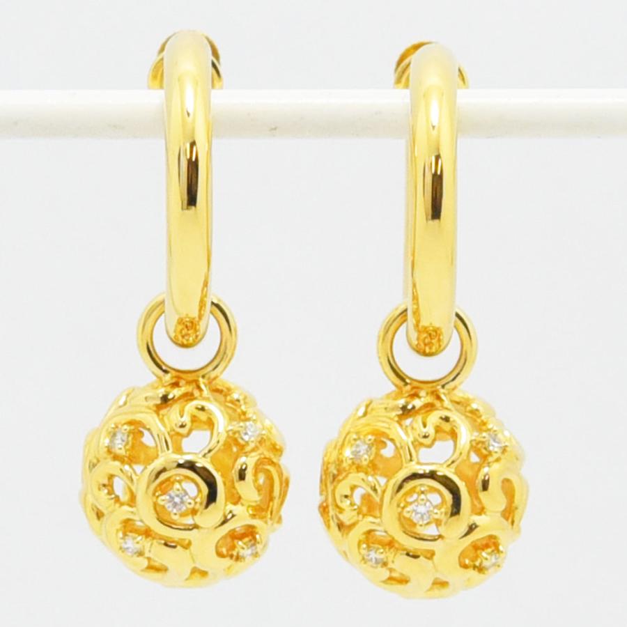 TASAKI（タサキ） イヤリング 田崎 フープ ボール ダイヤモンド 0.12 