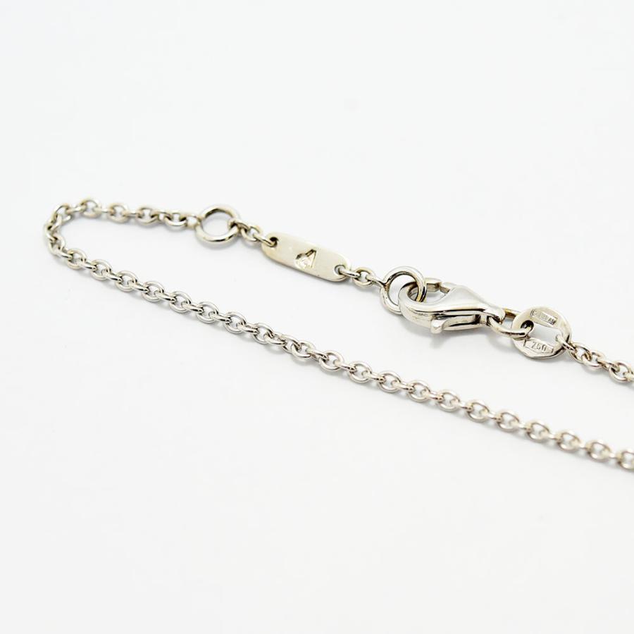 アクアマリン ダイヤモンド ネックレス 花 フラワー K18WG 新品磨き仕上げ 中古_6