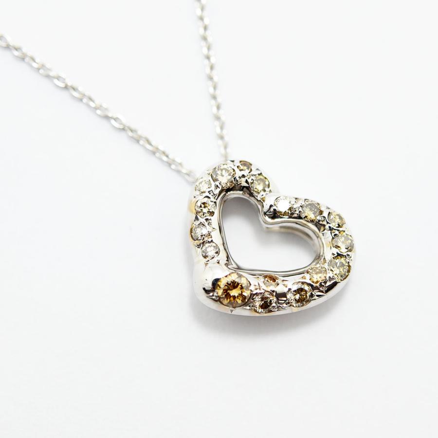 カシケイ ネックレス KASHIKEY ペンダント ハート ブラウン