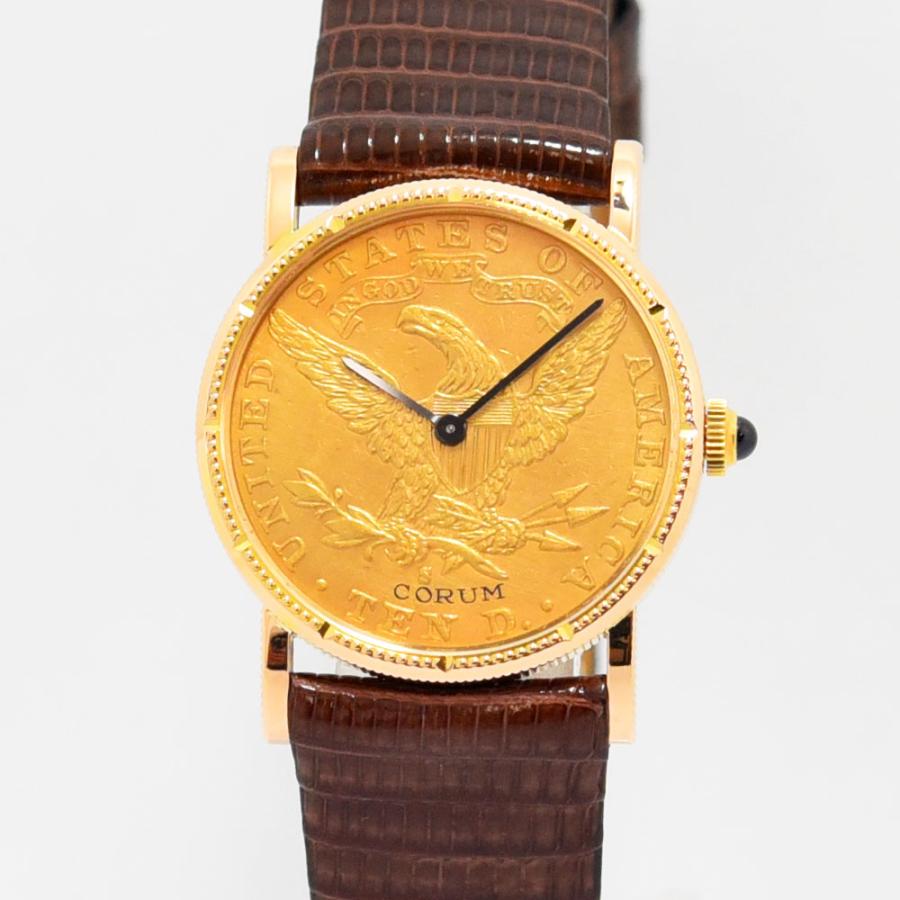 【希少】 CORUM コルム 手巻き 腕時計 ヴィンテージ CORUM（コルム） 中古 ボーイズ コインウォッチ イーグル 手巻き 10