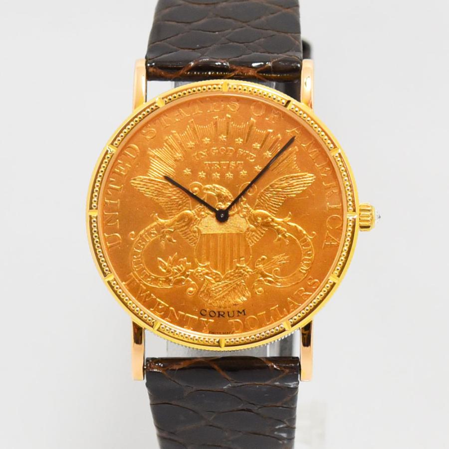 CORUM（コルム） 中古 メンズ コインウォッチ 手巻き 20ドル K18 750