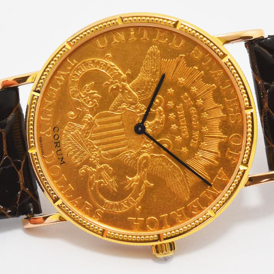 CORUM（コルム） 中古 メンズ コインウォッチ 手巻き 20ドル K18 750