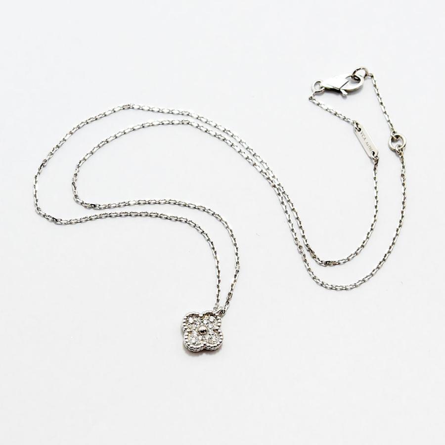 VCA スウィート アルハンブラ WG ダイヤ ペンダント 人気