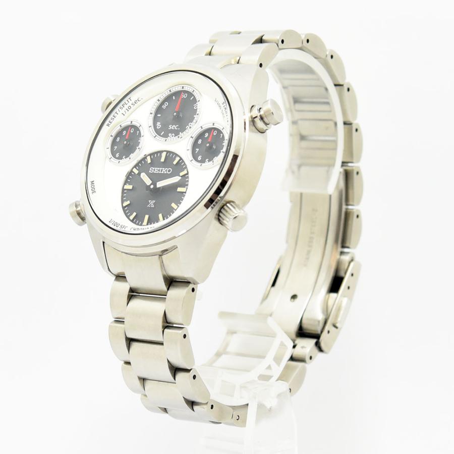 セイコー 中古 メンズ SEIKO プロスペックス スピードタイマー SBER009 8A50-00D0 セイコー腕時計110周年記念 ソーラー SS シルバーの画像