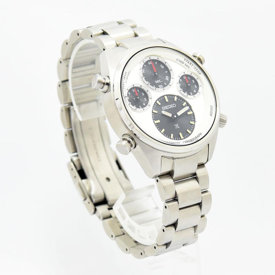 セイコー 中古 メンズ SEIKO プロスペックス スピードタイマー SBER009 8A50-00D0 セイコー腕時計110周年記念 ソーラー SS シルバーの画像