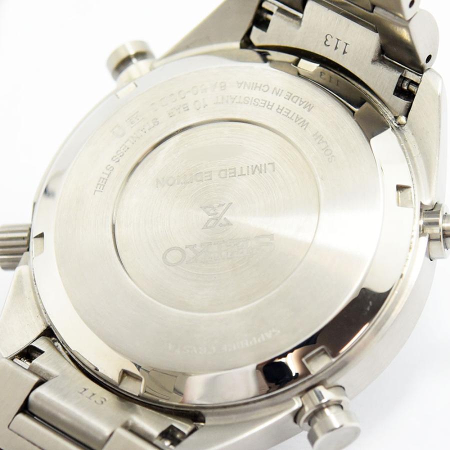 セイコー 中古 メンズ SEIKO プロスペックス スピードタイマー SBER009 8A50-00D0 セイコー腕時計110周年記念 ソーラー SS シルバーの画像