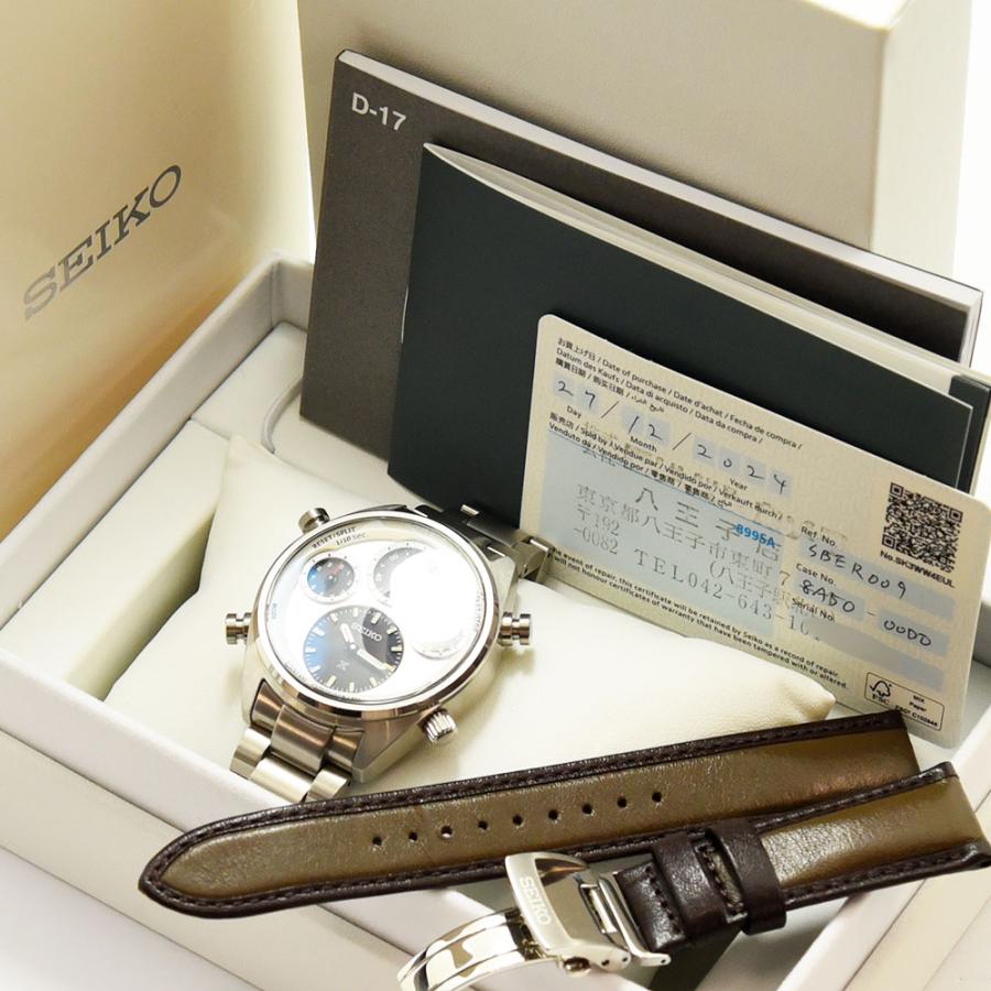 セイコー 中古 メンズ SEIKO プロスペックス スピードタイマー SBER009 8A50-00D0 セイコー腕時計110周年記念 ソーラー SS シルバーの画像