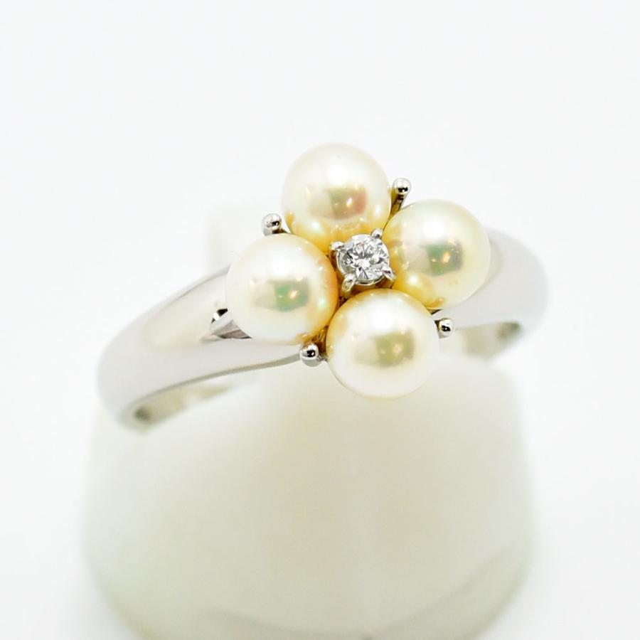 MIKIMOTO（ミキモト） リング ペルリータ 真珠 4.6mm ダイヤモンド