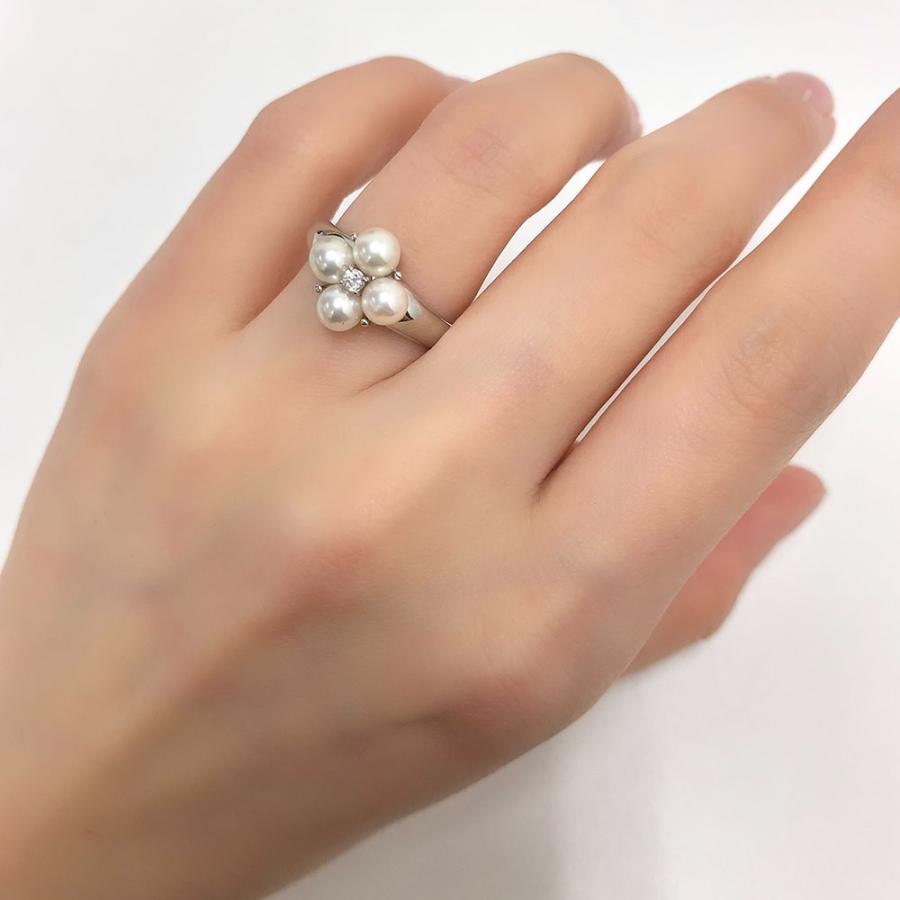 MIKIMOTO（ミキモト） リング ペルリータ 真珠 4.6mm ダイヤモンド