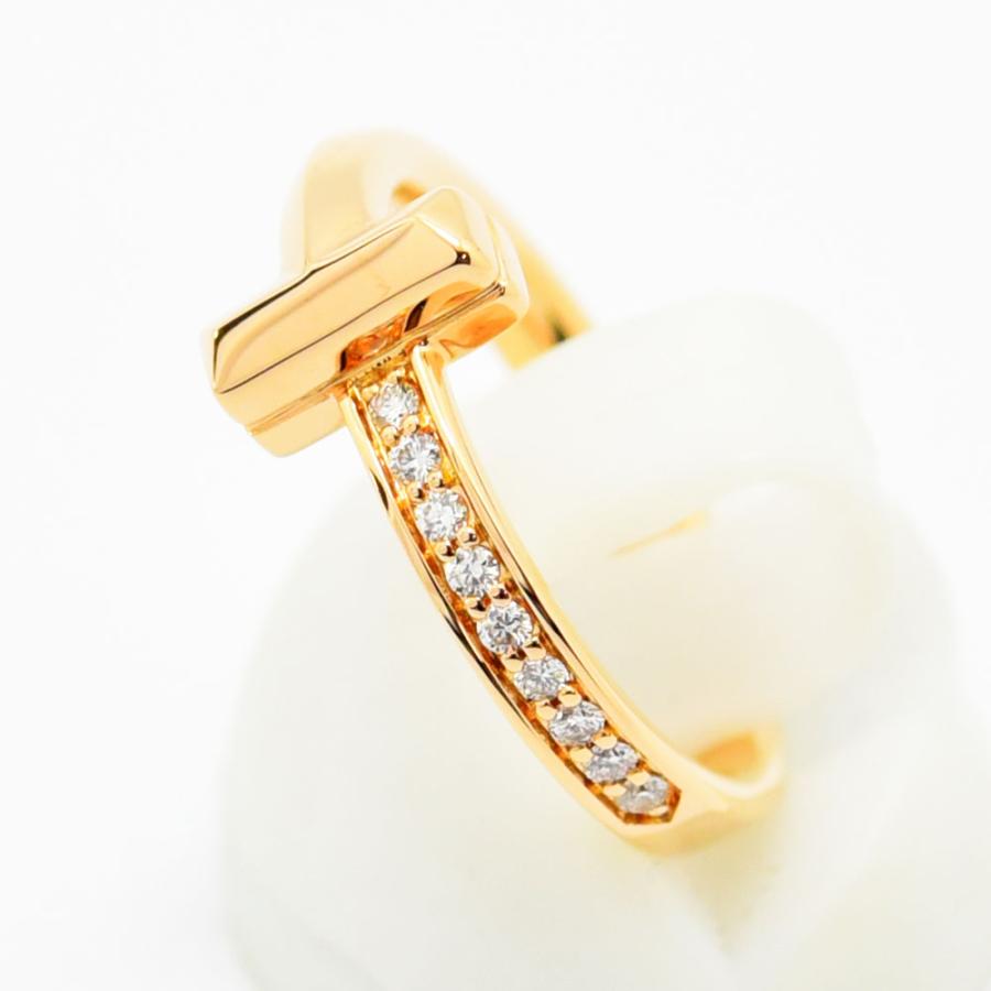 TIFFANY&CO. ティファニー Tワン リング K18×ダイヤモンド TIFFANY&Co.（ティファニー） リング Tワン ナロー 指輪 ダイヤモンド
