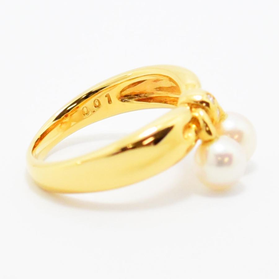 TASAKI（タサキ） リング 田崎 リボン 真珠 ダイヤモンド 0.01 パール