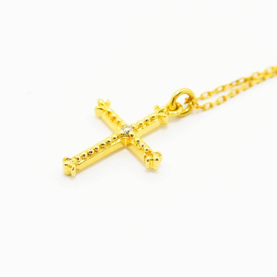 AHKAH（アーカー） ネックレス クレオクロス ダイヤモンド K18 750