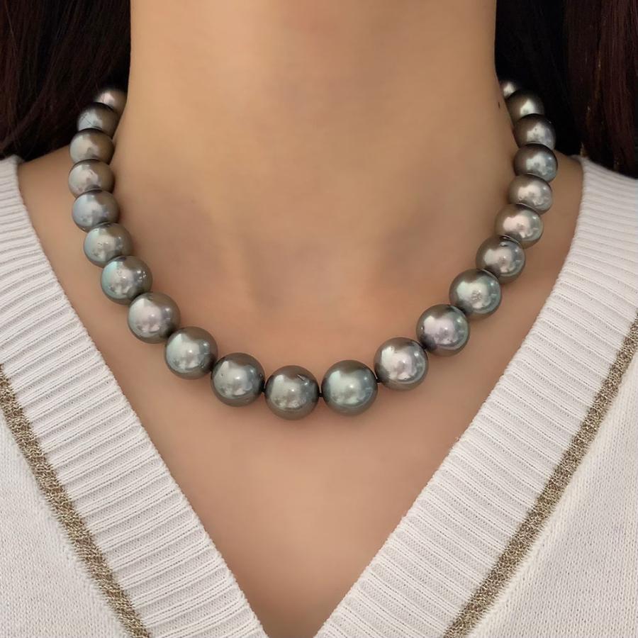 TASAKI（タサキ） ネックレス 田崎 黒蝶真珠 ダイヤモンド 0.46 南洋