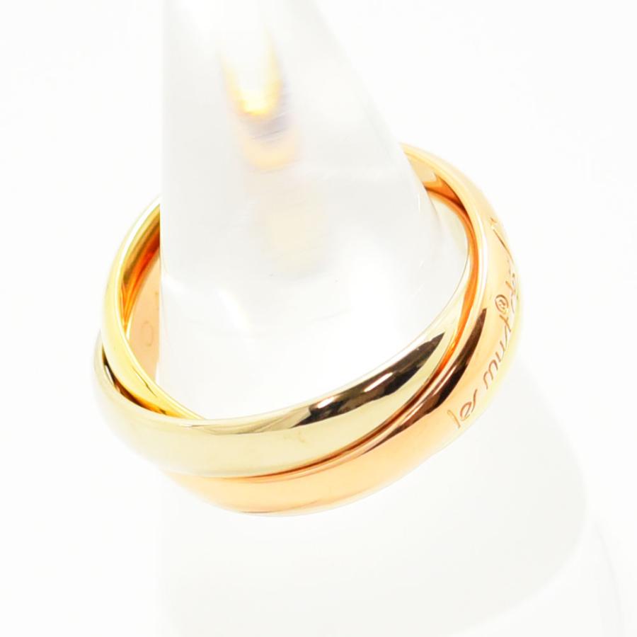 Cartier カルティエ　美品　トリニティ　トップ　K18 750 金 Cartier（カルティエ） リング トリニティ 指輪 スリーカラー 3連 K18