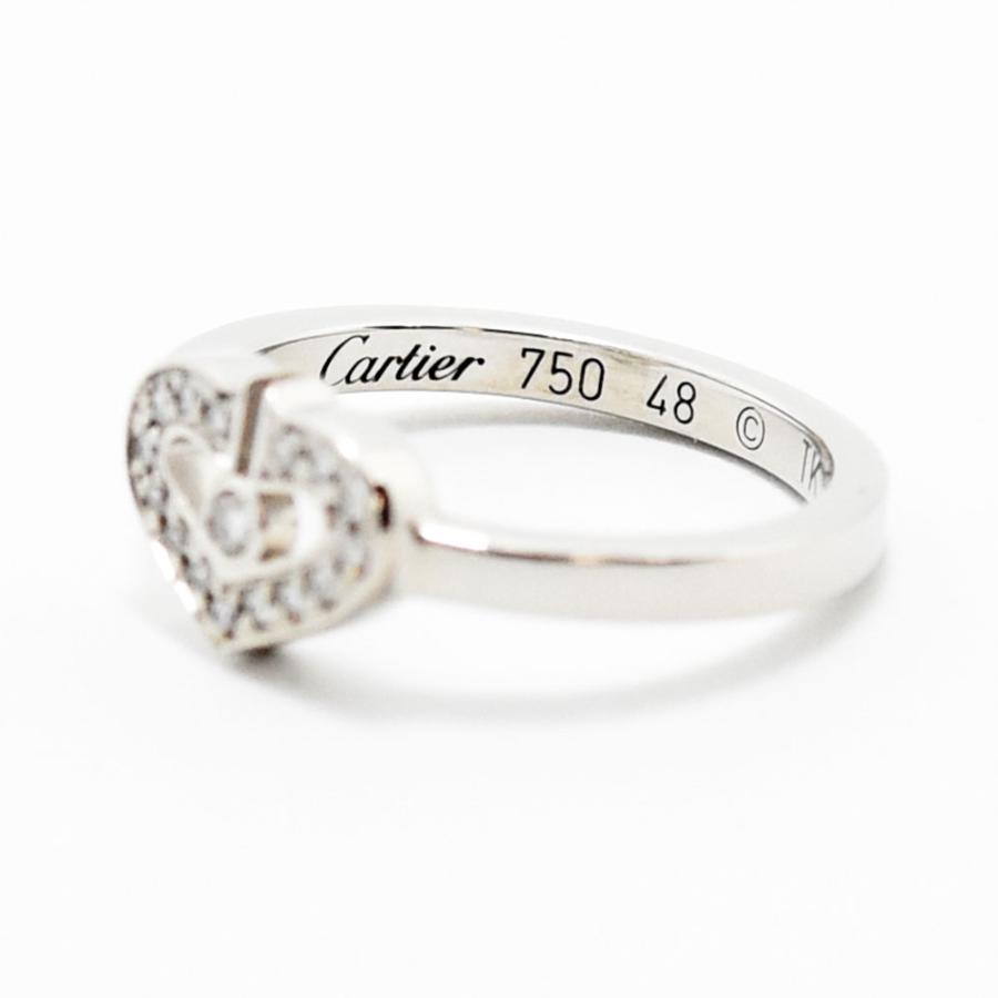 Cartier（カルティエ） リング Cハート 指輪 ダイヤモンド K18WG 750