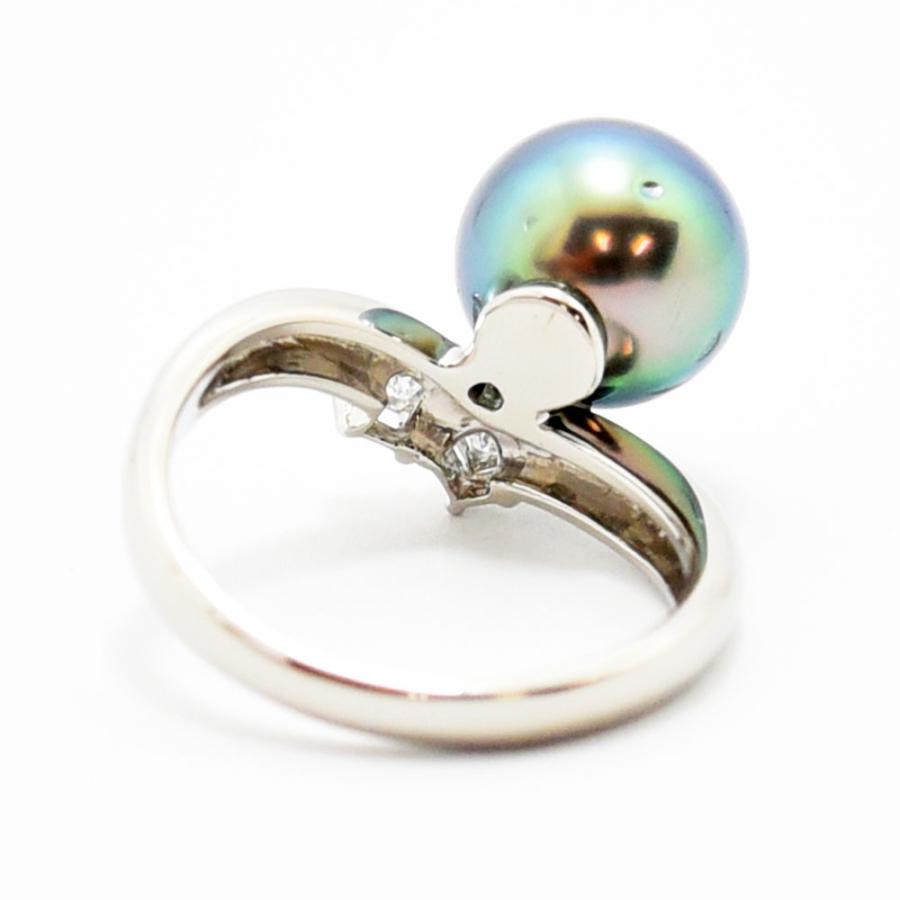 TASAKI（タサキ） リング 田崎 黒蝶真珠 9.0mm ダイヤモンド 0.23 真珠