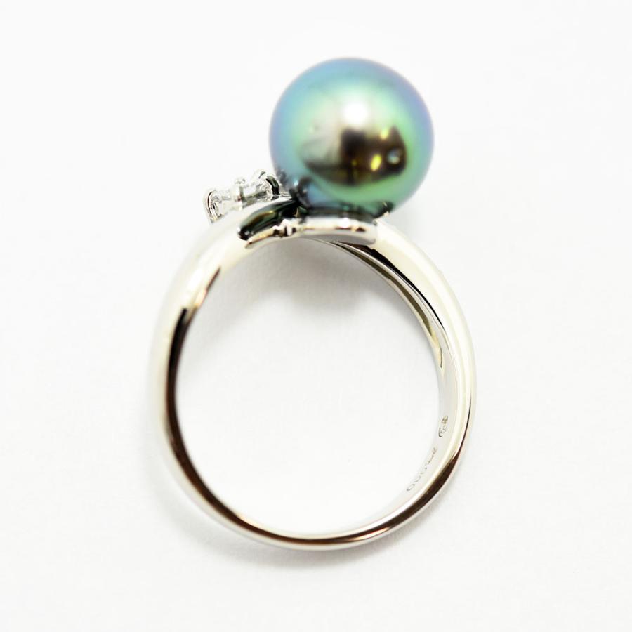 TASAKI（タサキ） リング 田崎 黒蝶真珠 9.0mm ダイヤモンド 0.23 真珠 